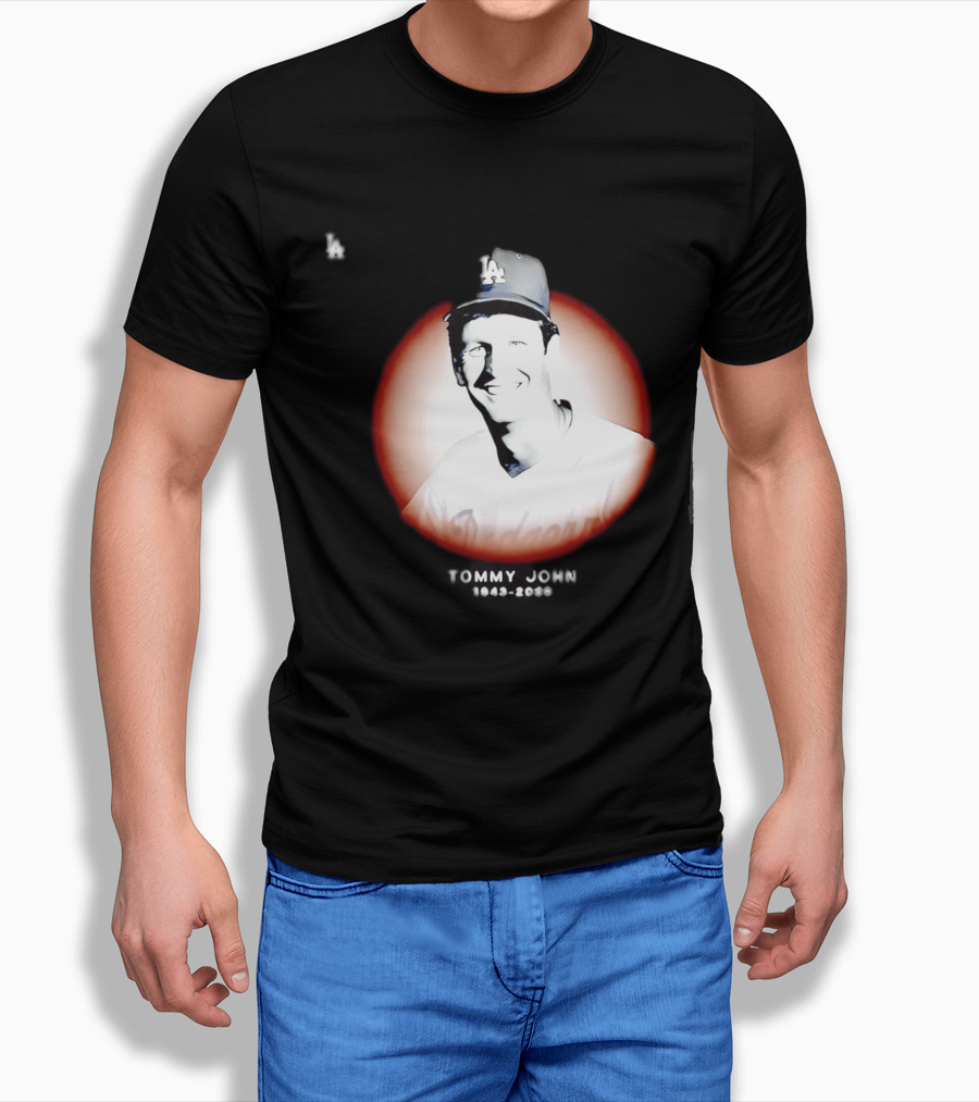 Tommy John 1943 2026 Memorial Baseball LA Dodgers T-Shirt