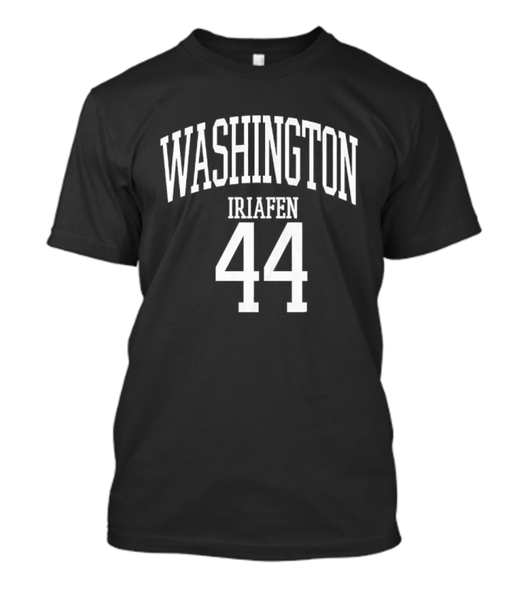 Washington Iriafen 44 White Arched Nameplate Jersey T-Shirt