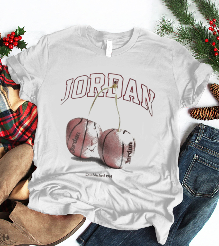 Jordan Established 1984 Basketball Cherries T-Shirt