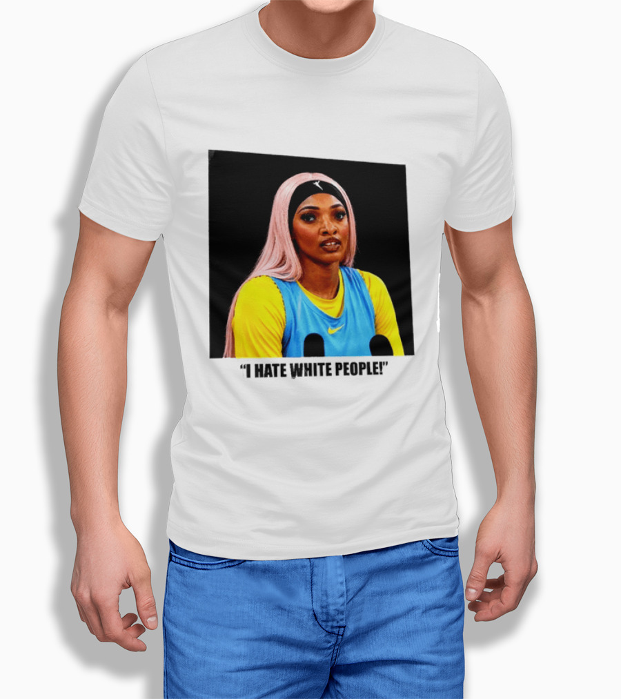 Angel Reese Atlanta Dream I Hate White People T-Shirt