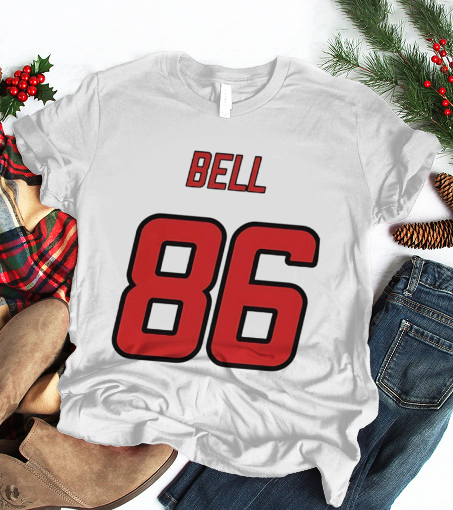 Bell 86 Red Jersey Number Sports T-Shirt