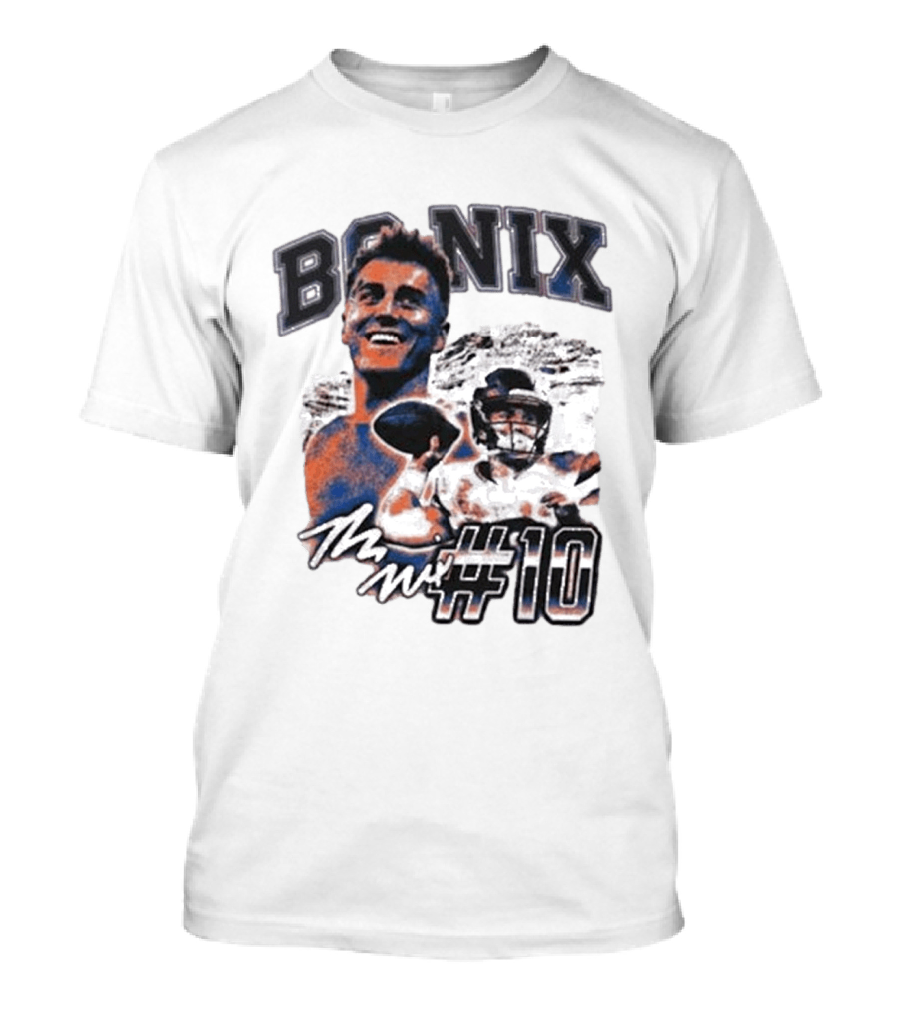 Bo Nix Number 10 Football Player T-Shirt