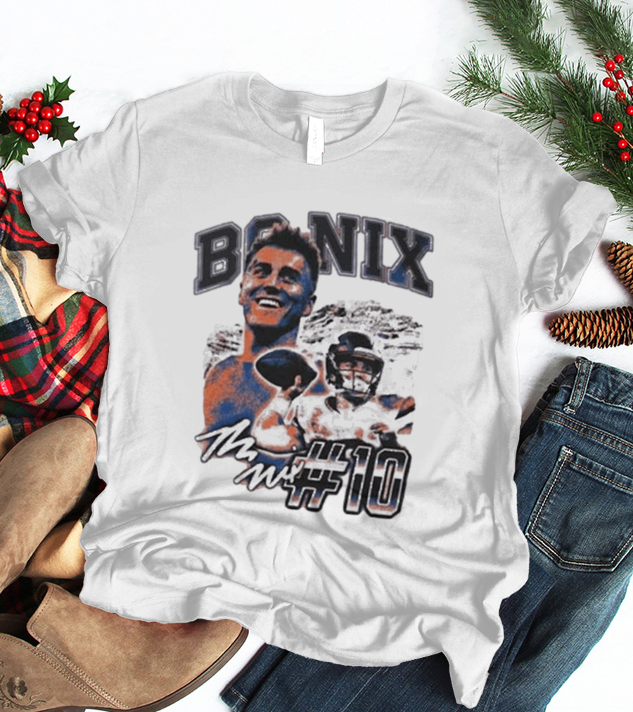 Bo Nix Number 10 Football Player T-Shirt