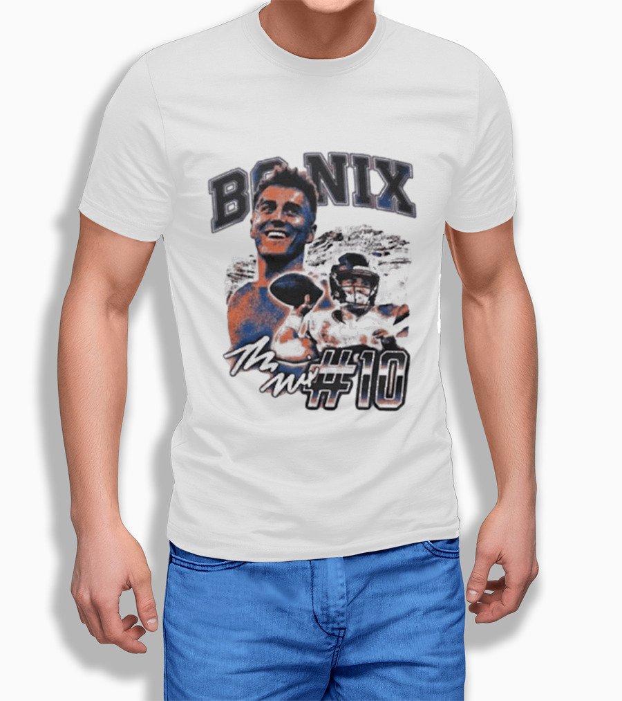 Bo Nix Number 10 Football Player T-Shirt