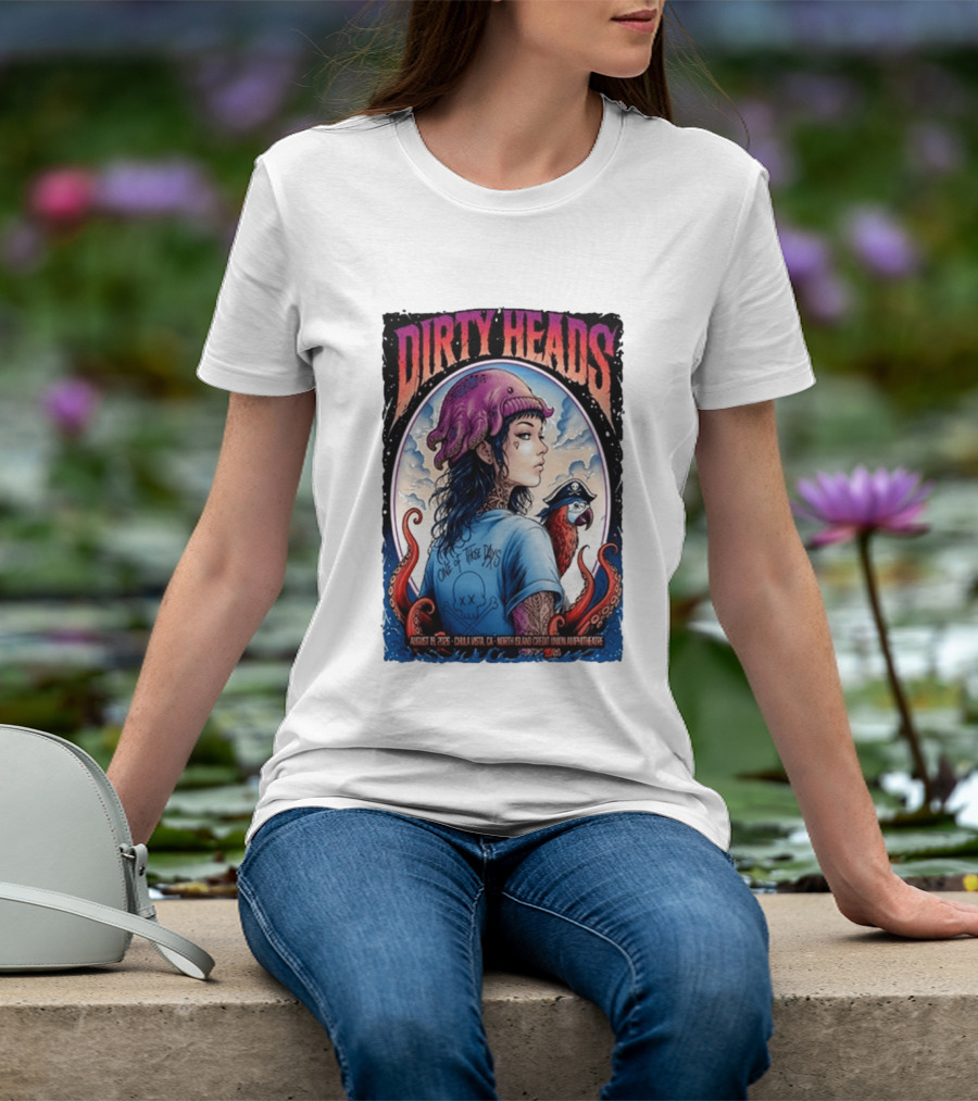 Dirty Heads One Of Those Days Pirate Octopus North Island Credit Union Amphitheatre Chula Vista CA Aug 19 2026 T-Shirt