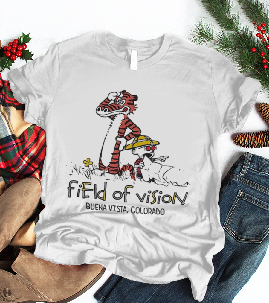 Field Of Vision Cartoon Boy Tiger Buena Vista Colorado T-Shirt