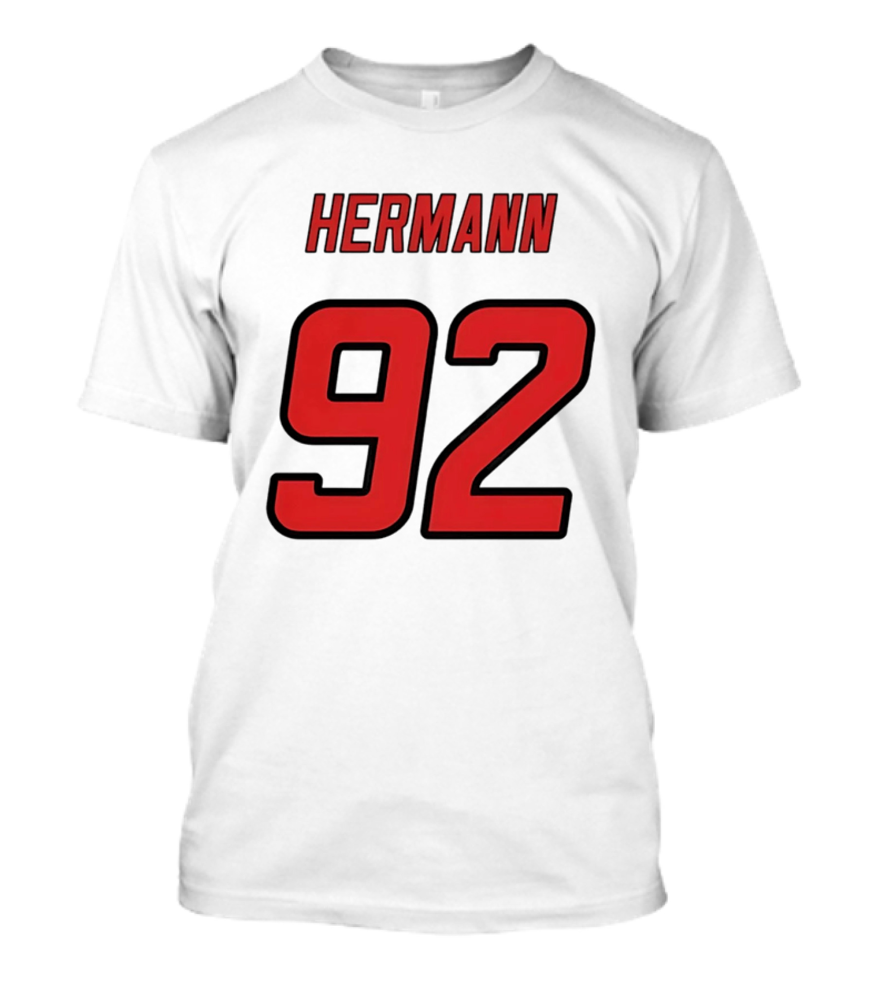 Hermann 92 Red Lettering Athletic Jersey T-Shirt