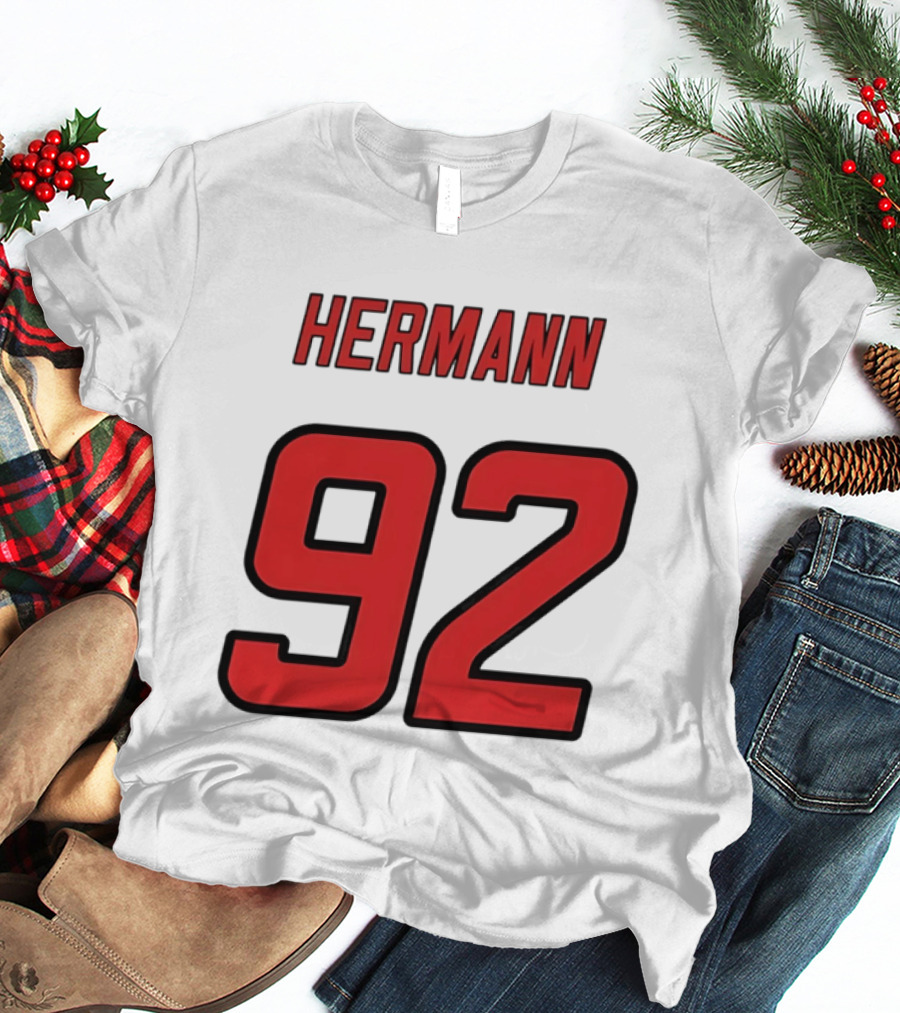Hermann 92 Red Lettering Athletic Jersey T-Shirt