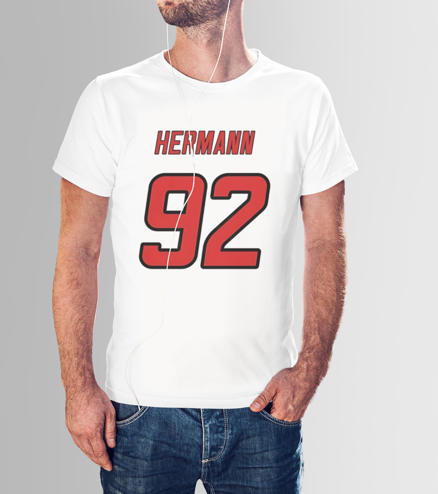Hermann 92 Red Lettering Athletic Jersey T-Shirt