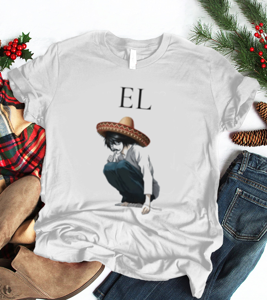 El L Death Note Mariachi Sombrero T-Shirt