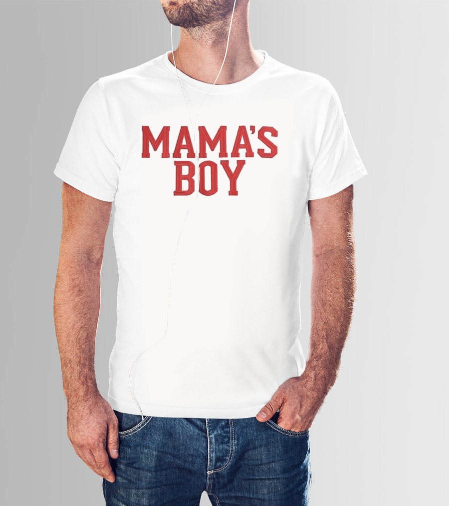 Mama's Boy Red Varsity T-Shirt