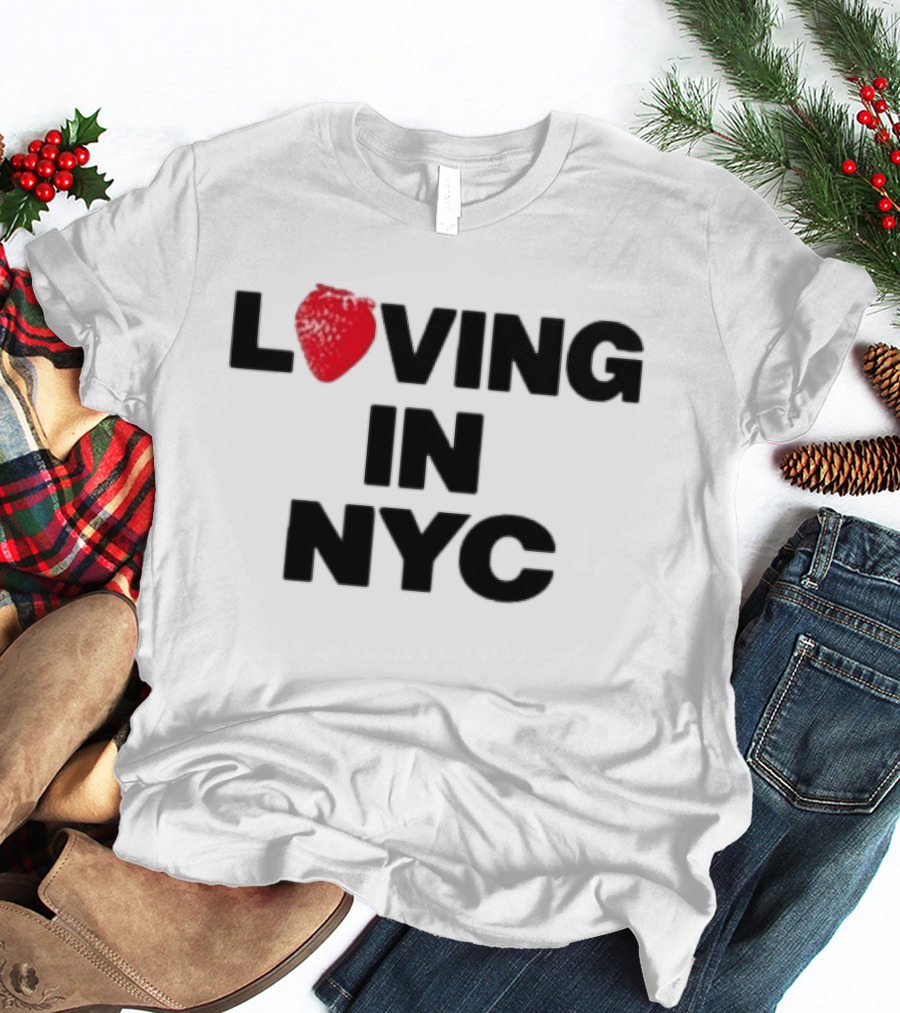Olivia Dean Loving In NYC Tour 2026 Strawberry Heart Edition T-Shirt