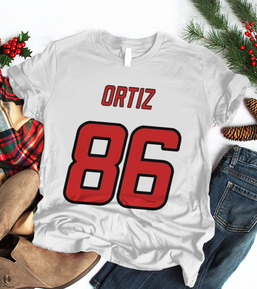 Ortiz Red 86 Jersey Number T-Shirt