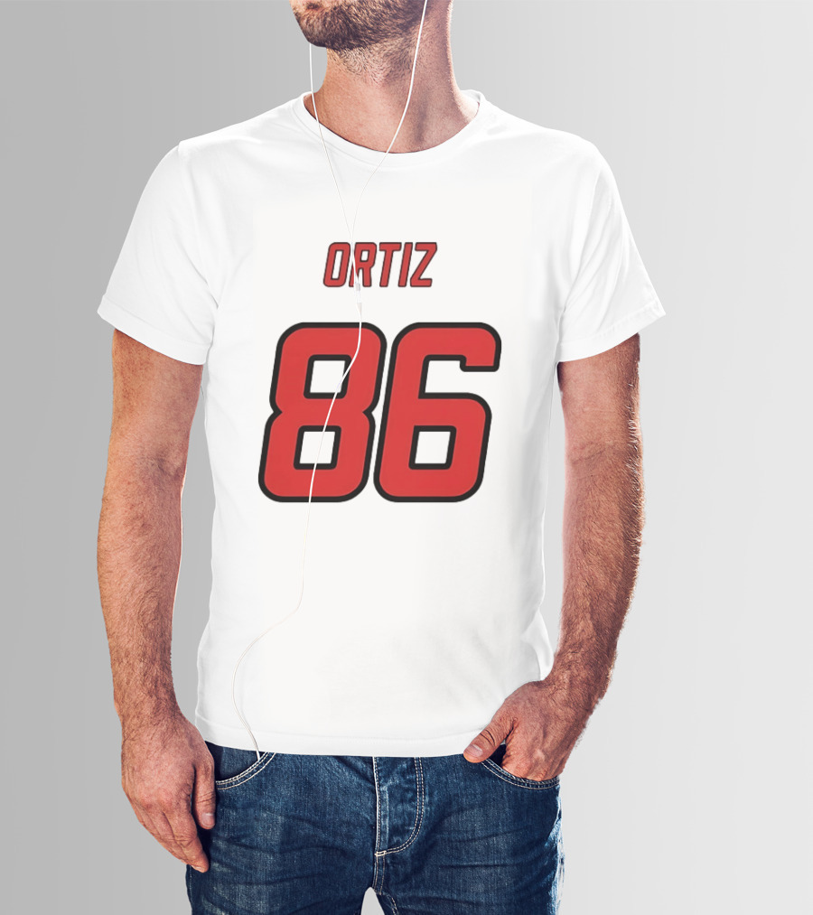 Ortiz Red 86 Jersey Number T-Shirt