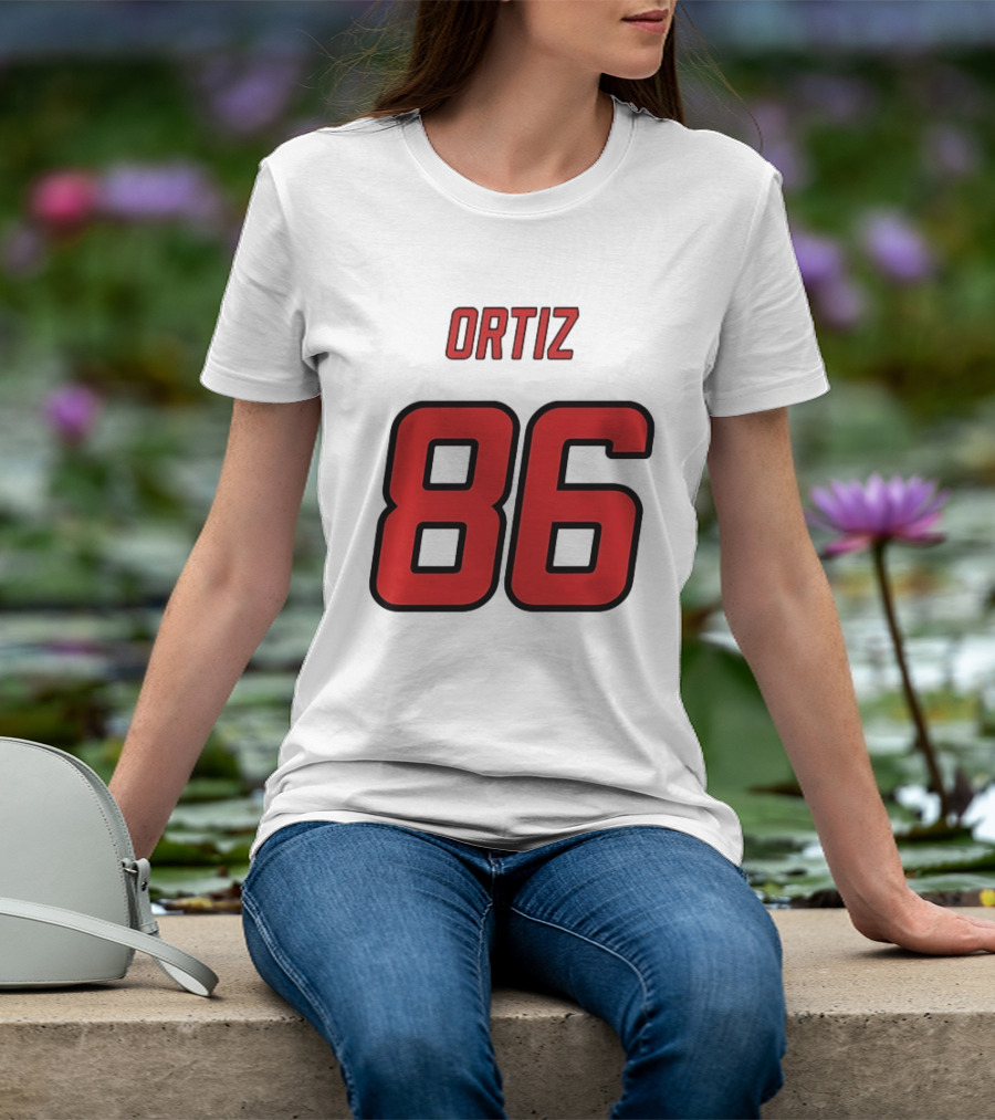 Ortiz Red 86 Jersey Number T-Shirt