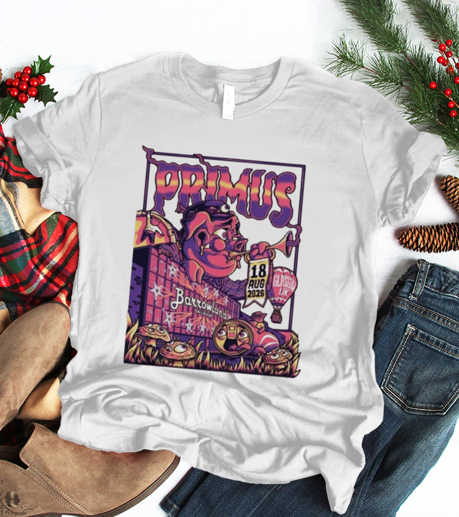 Barrowland Ballroom Primus Concert August 18 2026 Glasgow UK Animated Music Event T-Shirt