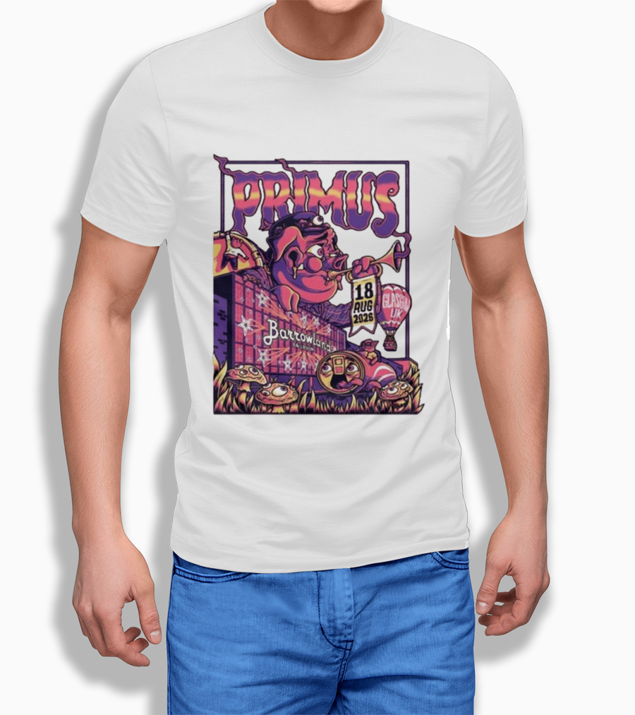 Barrowland Ballroom Primus Concert August 18 2026 Glasgow UK Animated Music Event T-Shirt