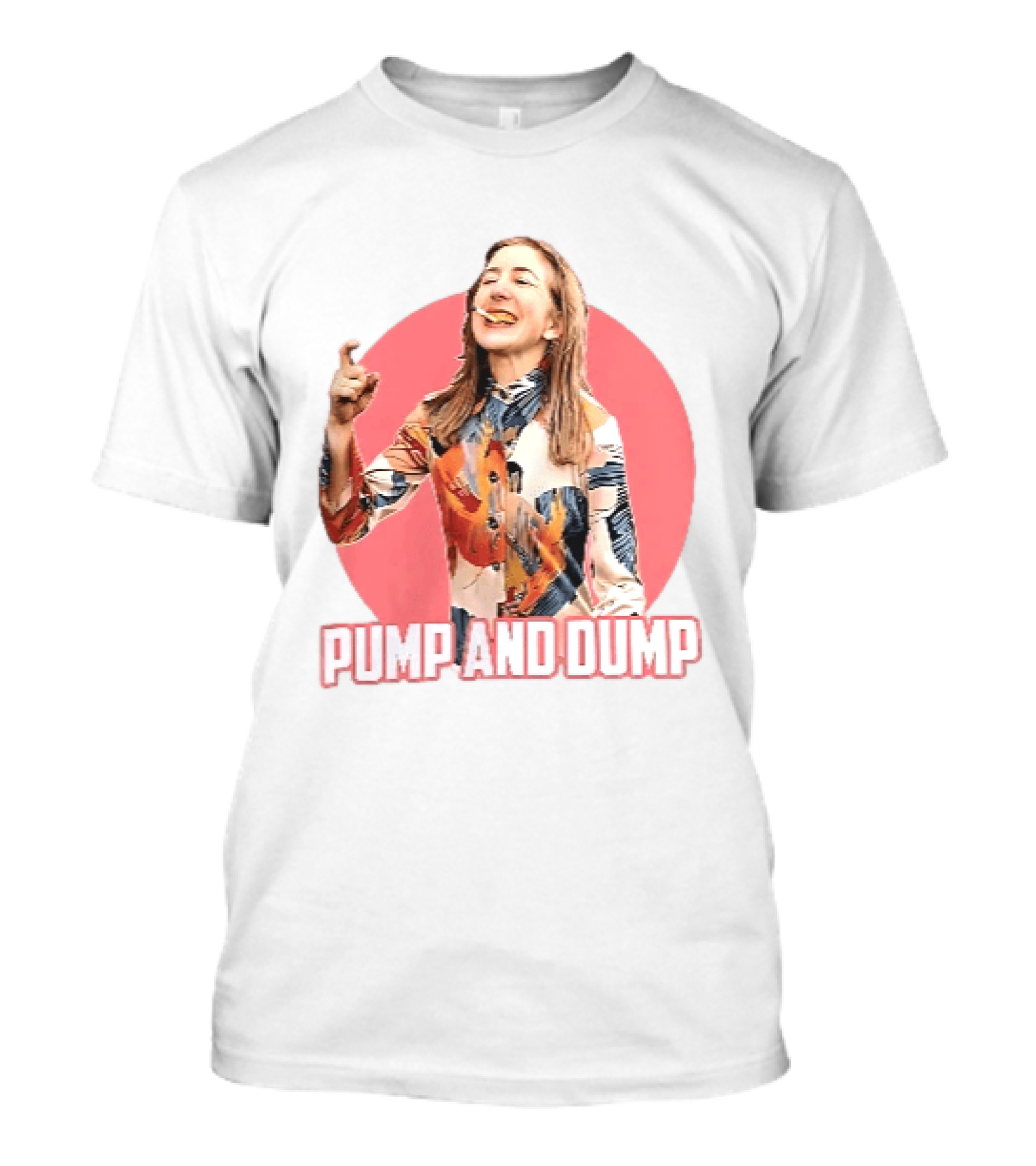 Pump And Dump Woman With Cigarette Retro Style Collage T-Shirt