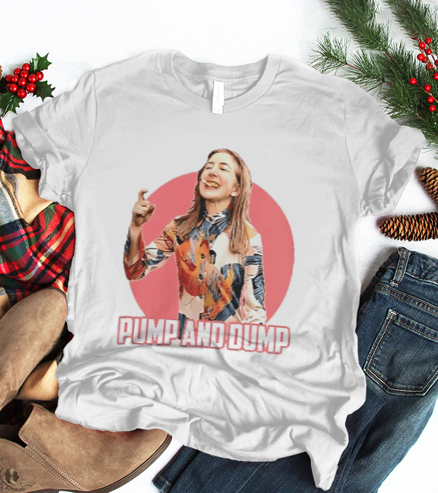 Pump And Dump Woman With Cigarette Retro Style Collage T-Shirt