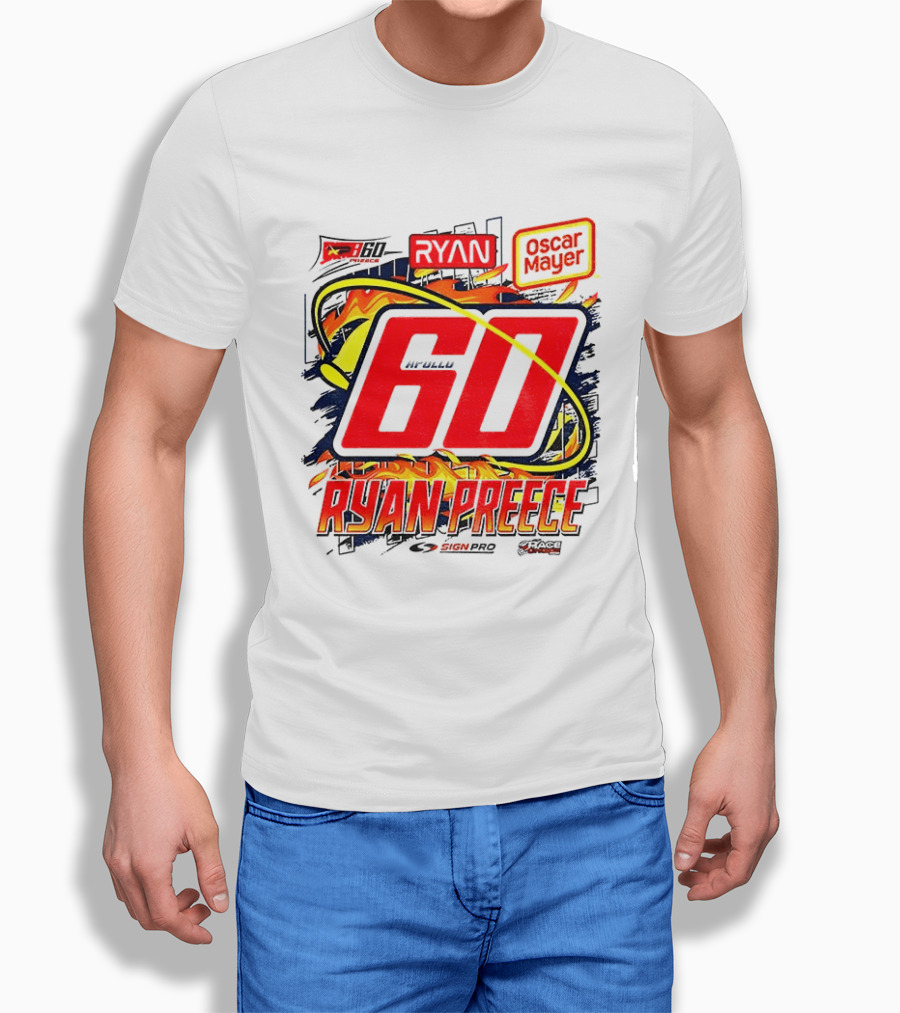 Ryan Preece NASCAR 60 Oscar Mayer Racing Sport McWills T-Shirt