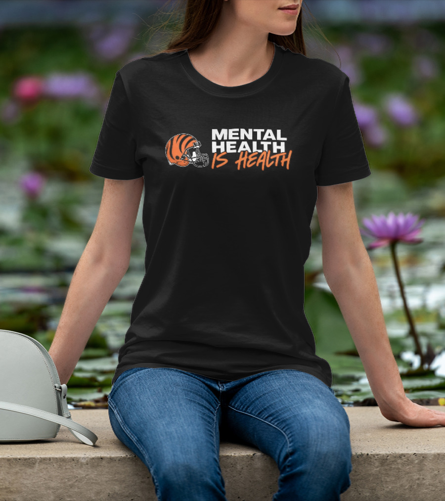 Cincinnati Bengals Mental Health Is Health Football Helmet T-Shirt
