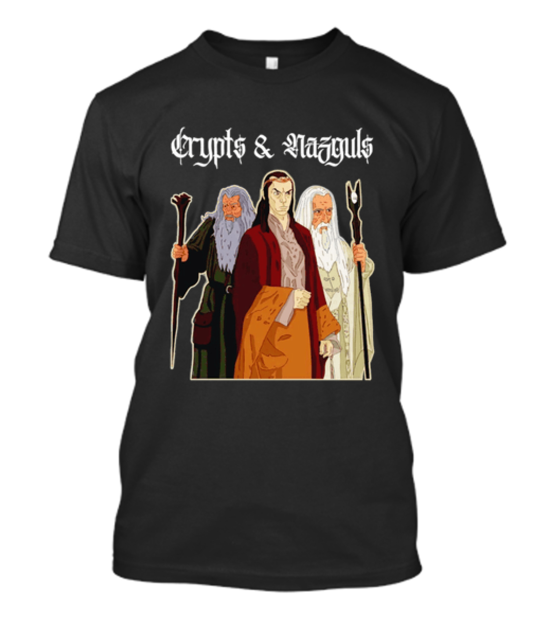 Crypts & Nazguls Dark Wizards Fantasy T-Shirt