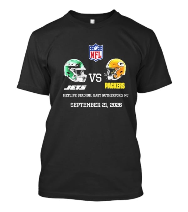 Green Bay Packers Vs New York Jets MetLife Stadium September 21 2026 NFL Matchup T-Shirt