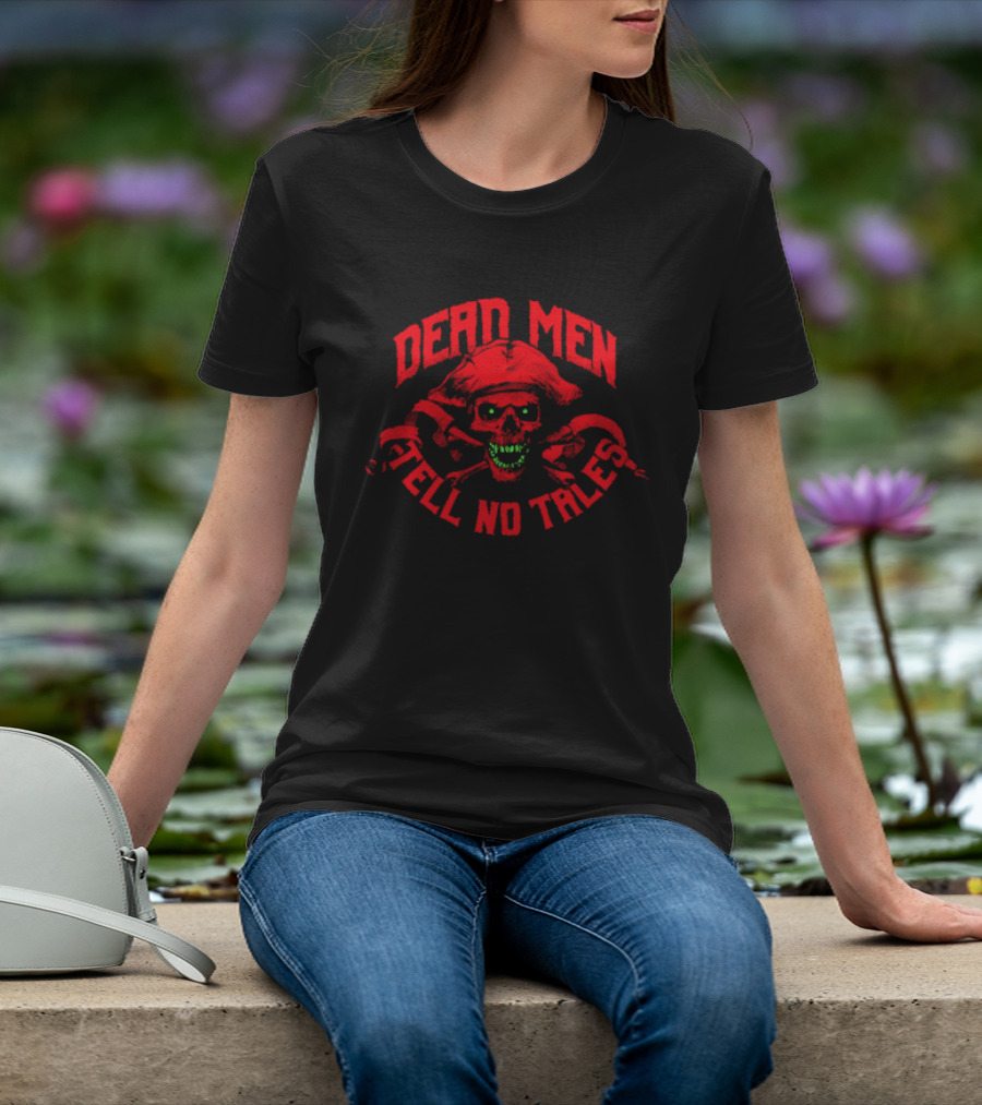 Dead Men Tell No Tales Skull With Bandana And Crossbones T-Shirt