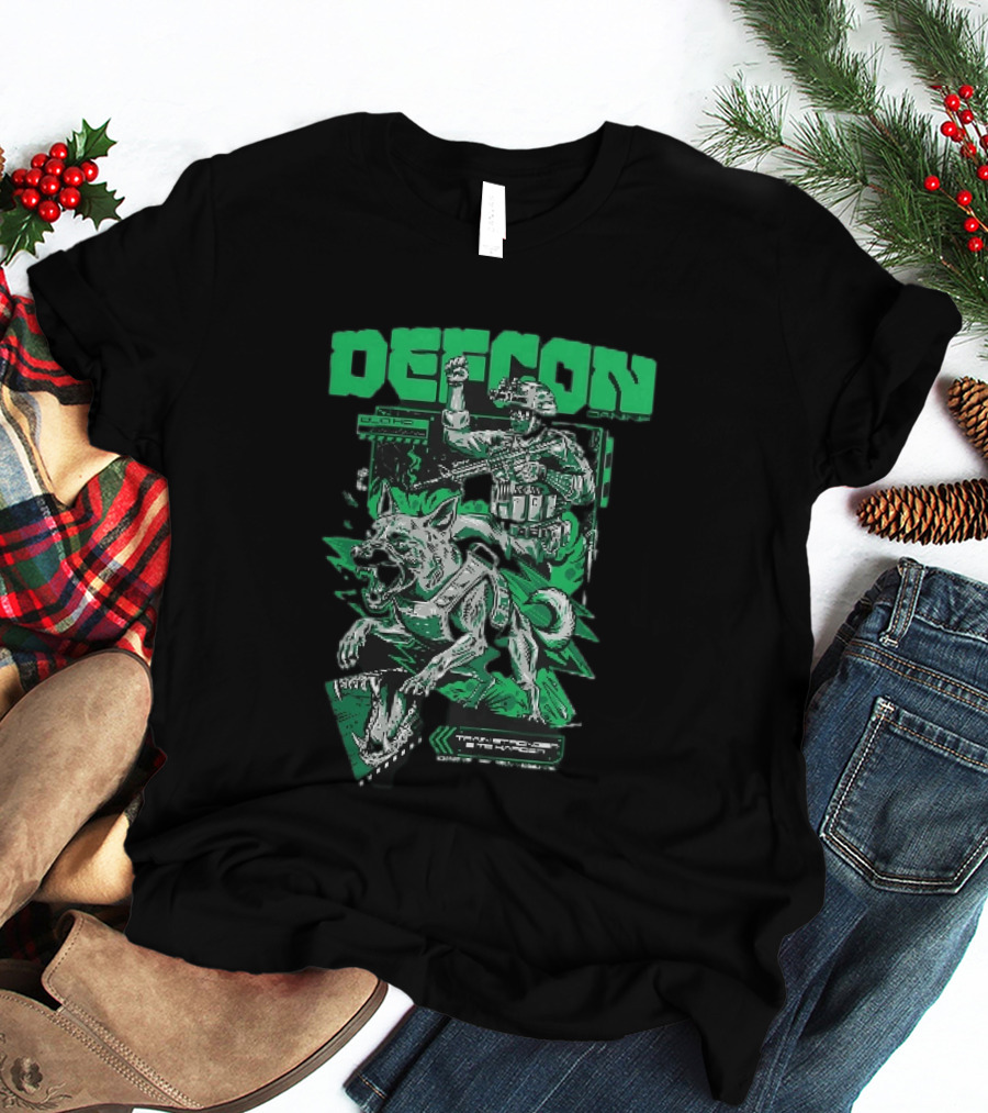 Defcon Tactical K9 Train Stronger Bite Harder Dog Soldier Night Vision T-Shirt