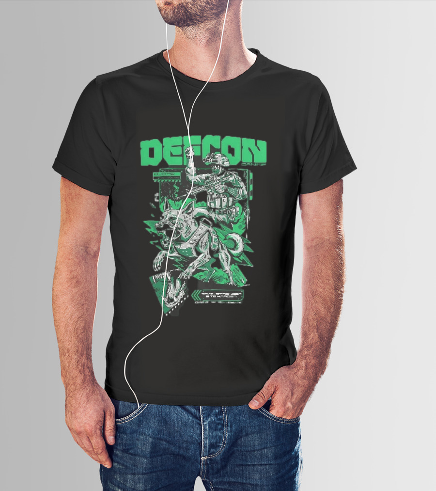 Defcon Tactical K9 Train Stronger Bite Harder Dog Soldier Night Vision T-Shirt