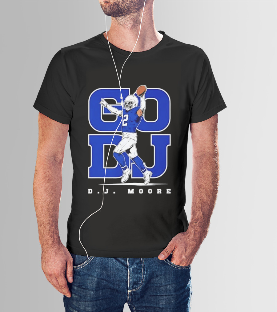 GO DJ D.J. Moore Football Player Buffalo Sports Blue 2 T-Shirt