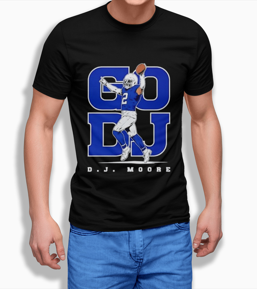 GO DJ D.J. Moore Football Player Buffalo Sports Blue 2 T-Shirt