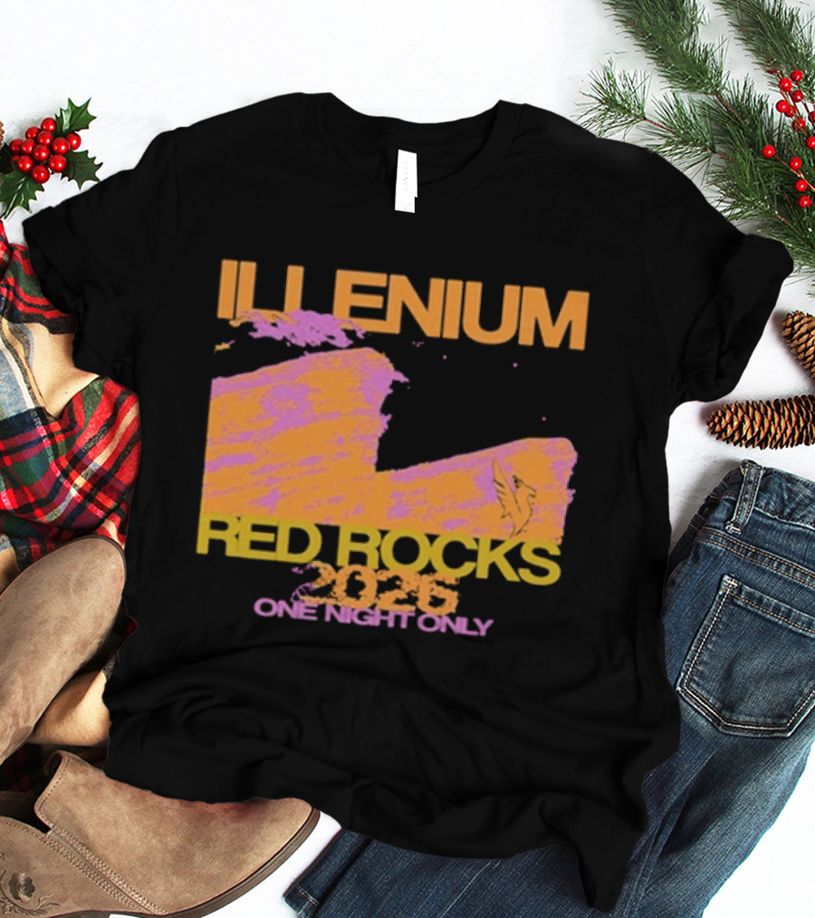 ILLENIUM Red Rocks 2026 One Night Only Event August 19 T-Shirt