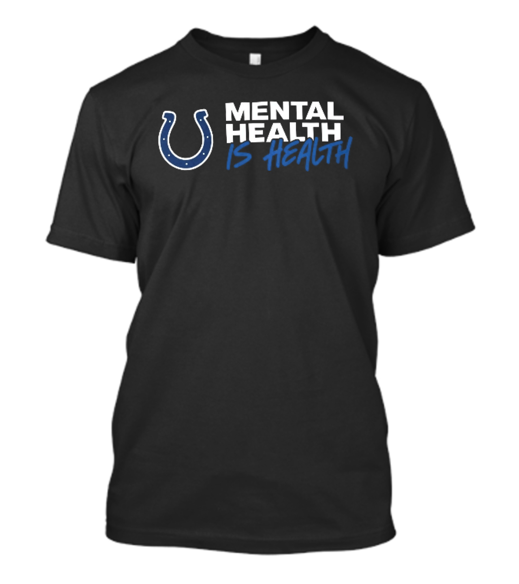 Indianapolis Colts Mental Health Is Health Horseshoe Blue T-Shirt