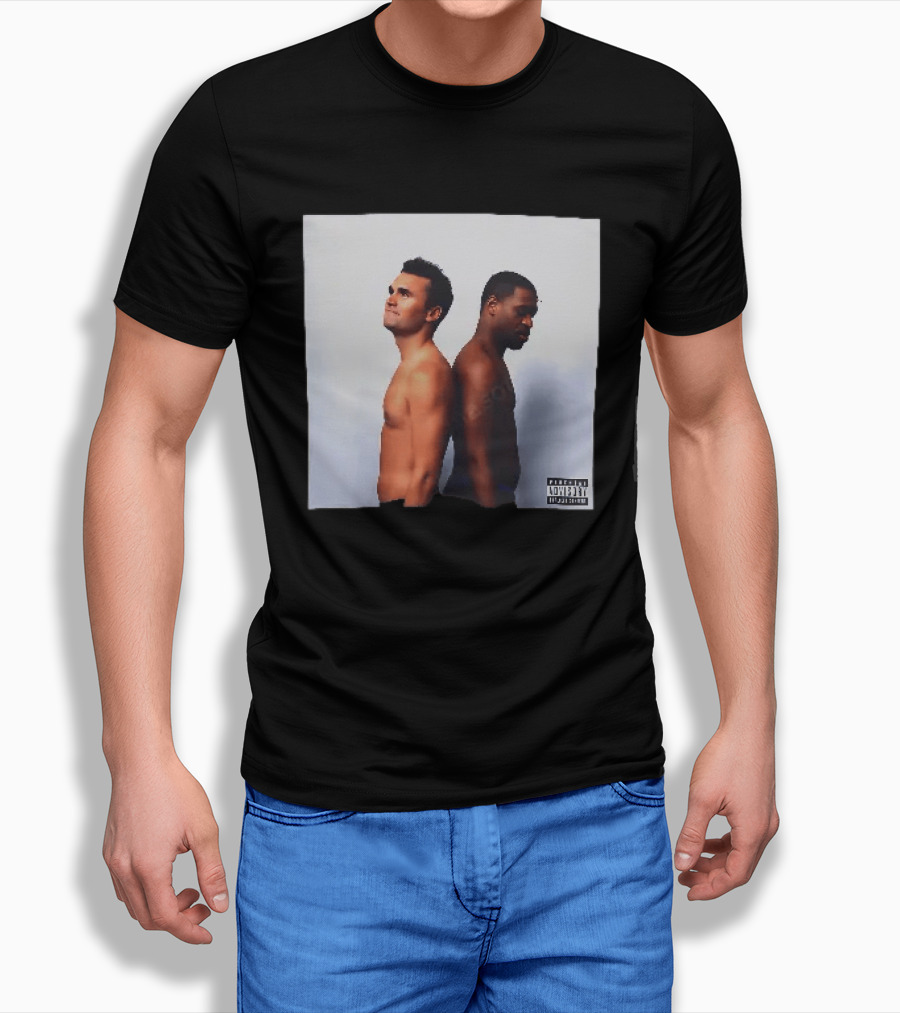 Kirk X Floyd Parental Advisory Album Cover Featuring Two Men Back To Back T-Shirt