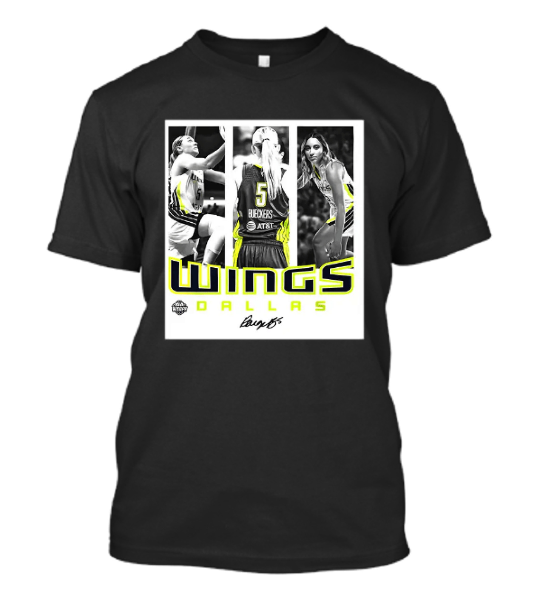 Wings Dallas Paige Bueckers Team Player 5 Basketball Hustle WNBA T-Shirt