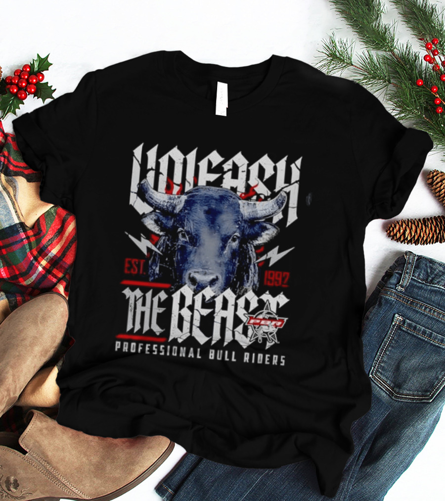 Unleash The Beast PBR Professional Bull Riders Extreme Sports T-Shirt