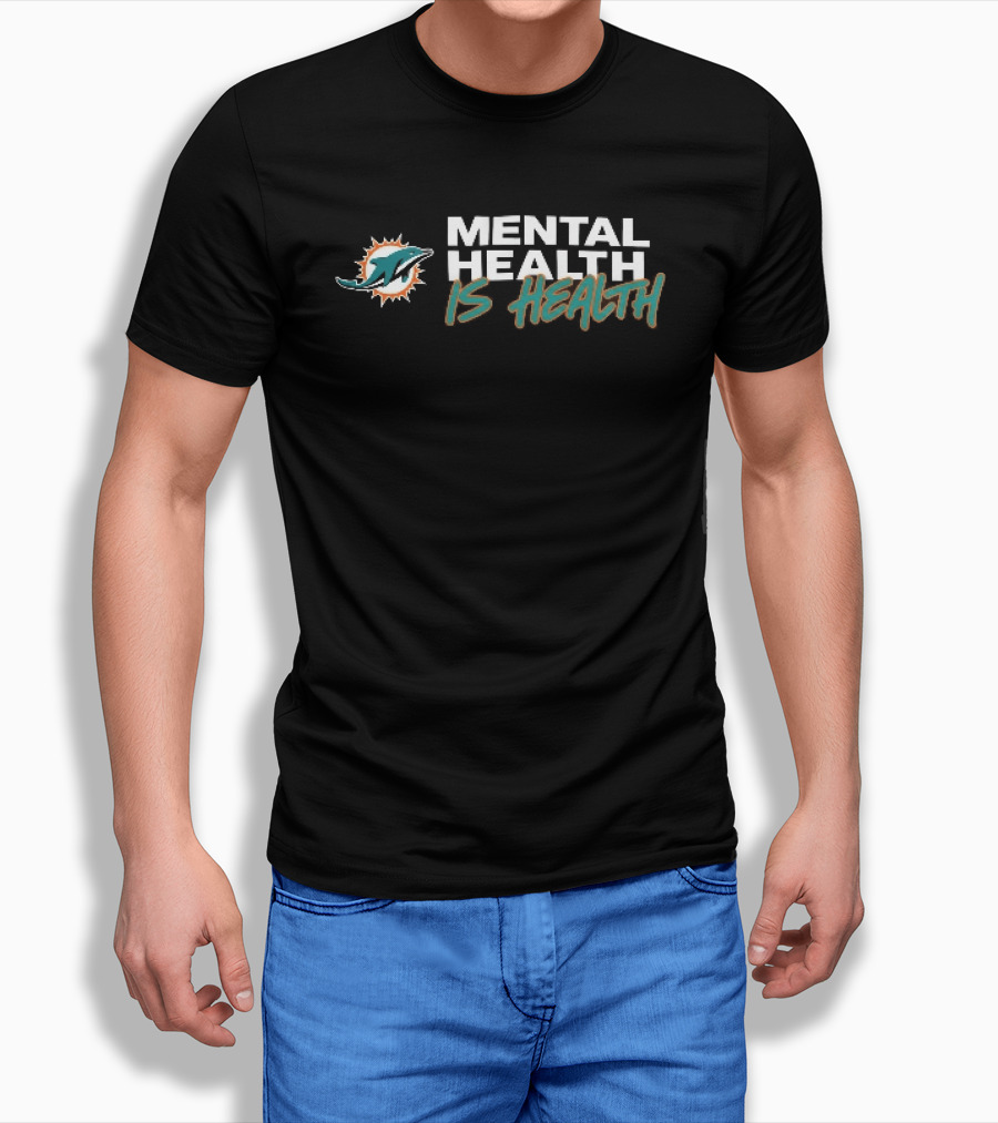 Miami Dolphins Mental Health Is Health Sunburst T-Shirt