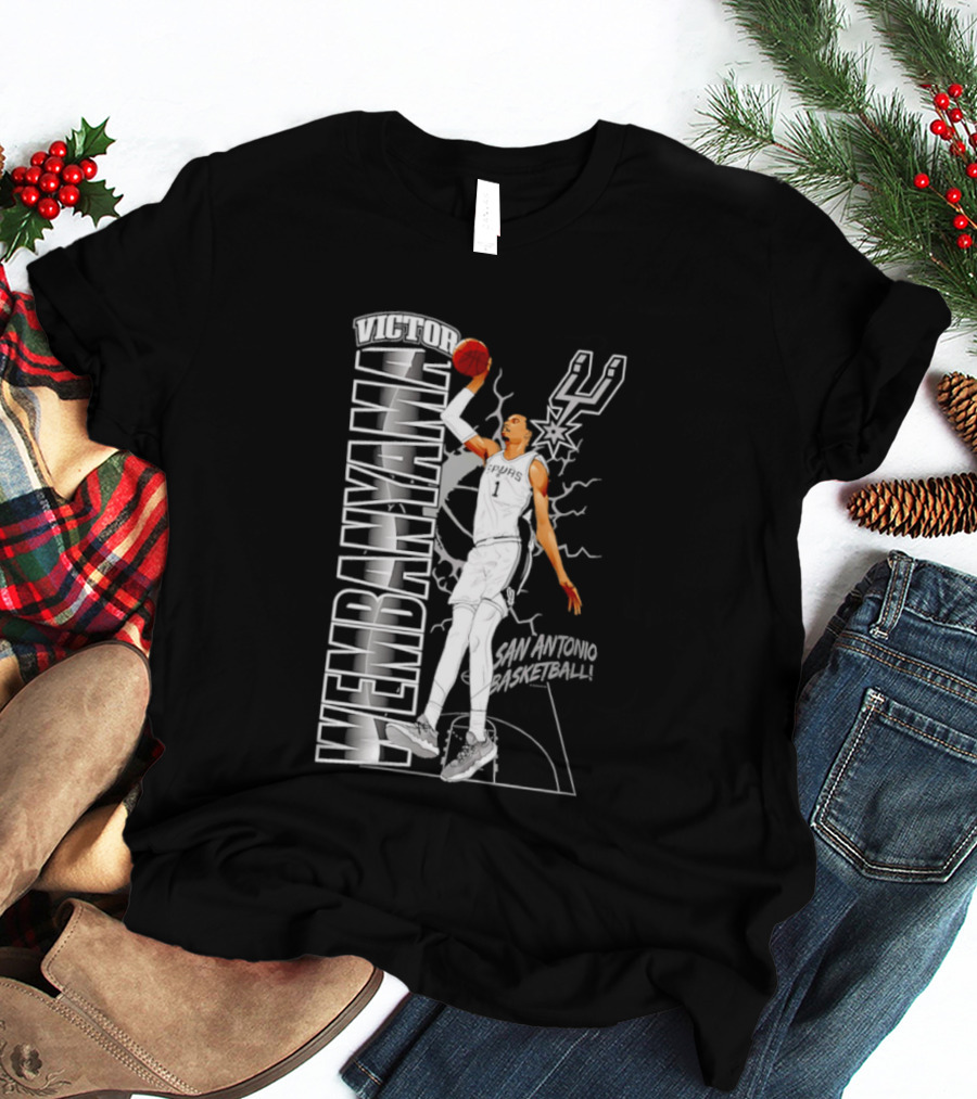 San Antonio Spurs Victor Wembanyama Basketball T-Shirt