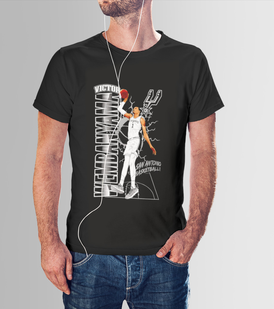 San Antonio Spurs Victor Wembanyama Basketball T-Shirt