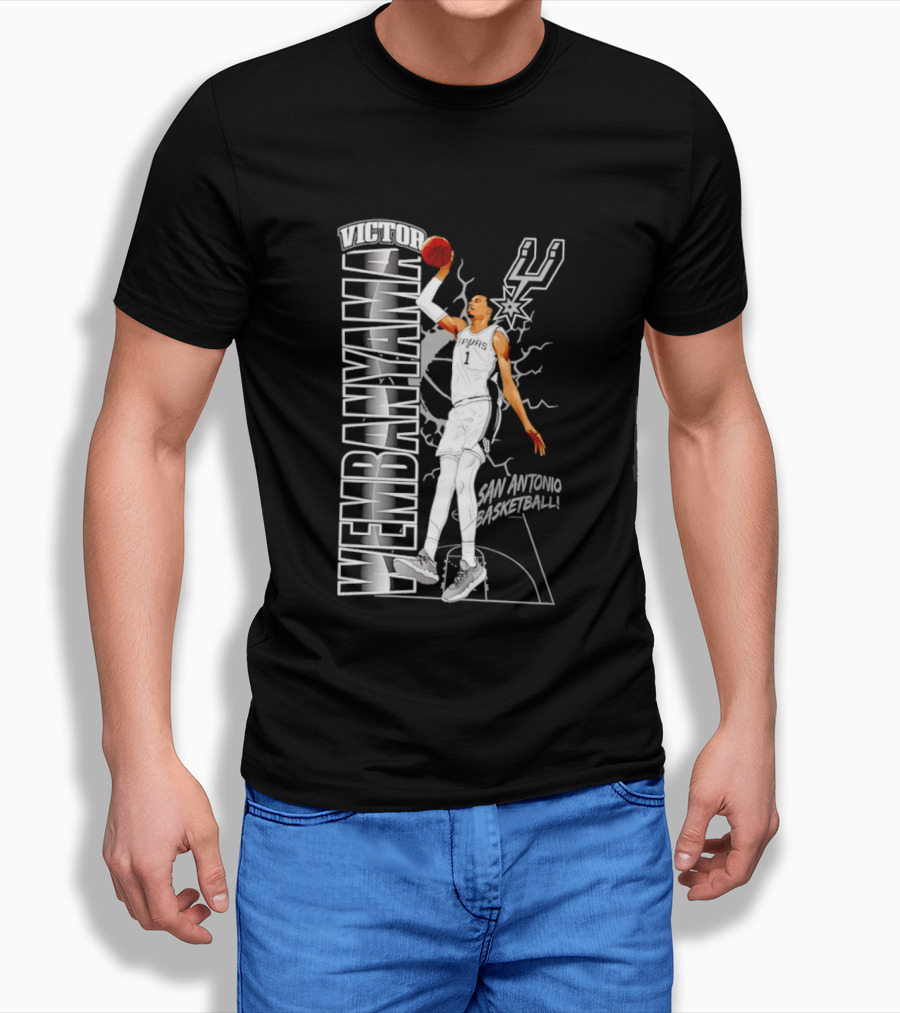 San Antonio Spurs Victor Wembanyama Basketball T-Shirt