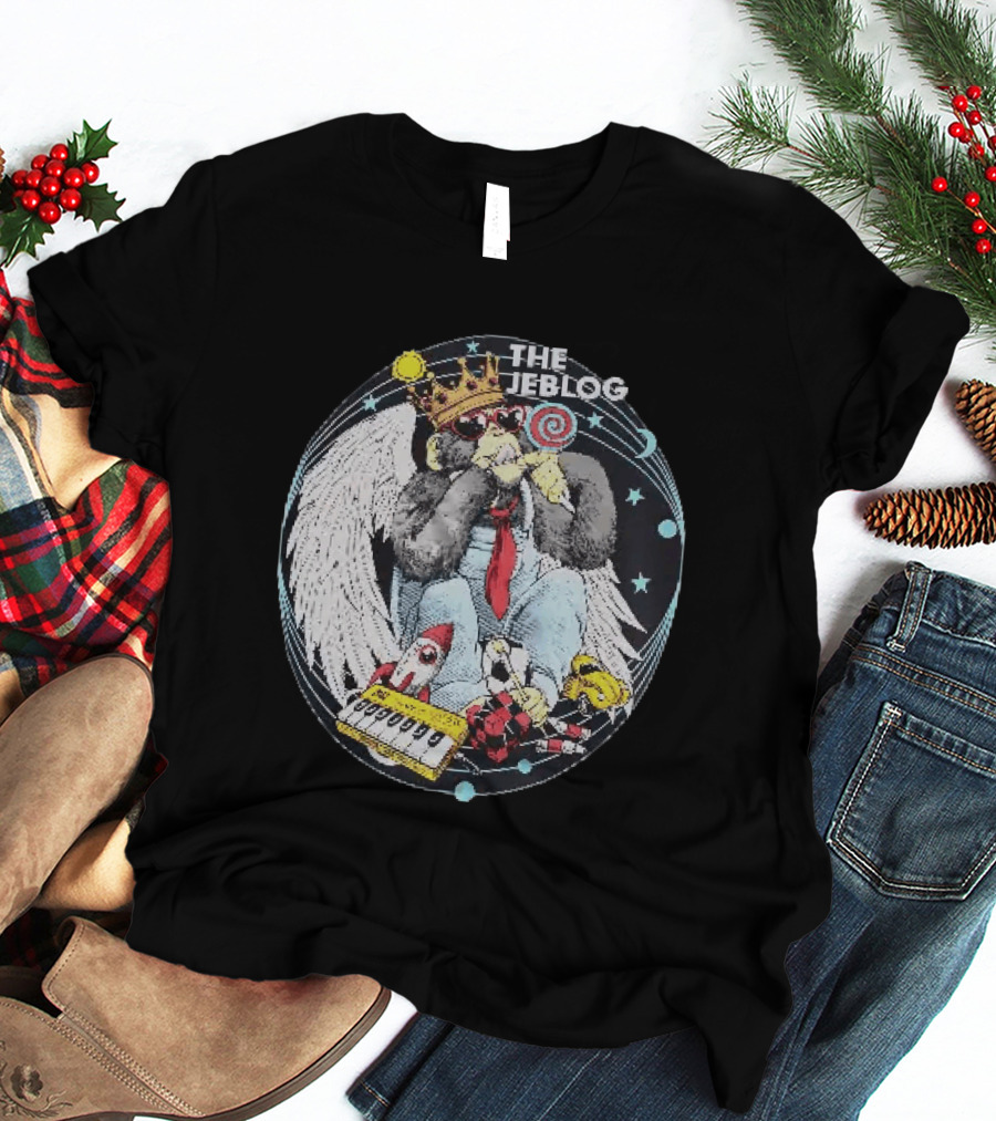 The Jeblogs Monkey Wings Crown Lollipop And Countdown Rocket T-Shirt