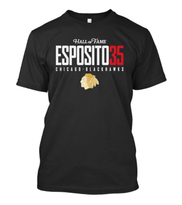 Hall Of Fame Esposito 35 Chicago Blackhawks T-Shirt