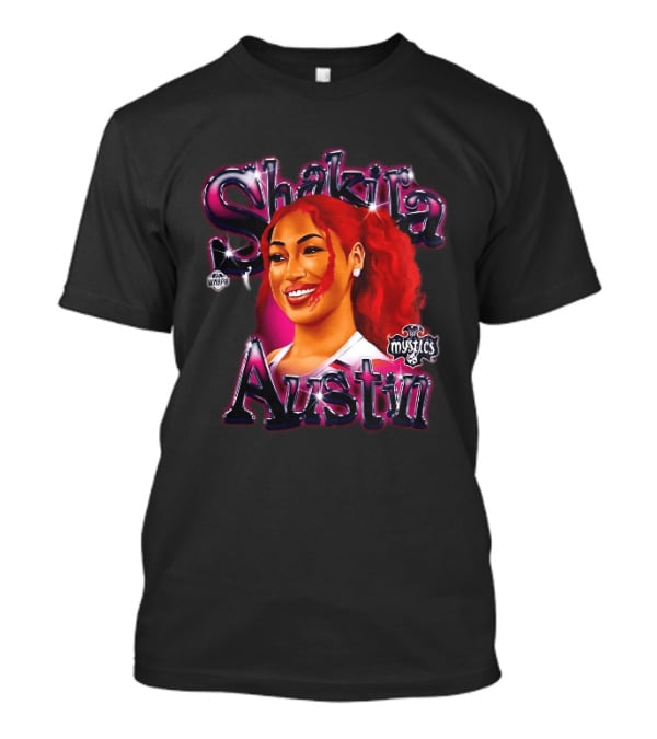 Shakira Austin Washington Mystics WNBA Red Hair T-Shirt