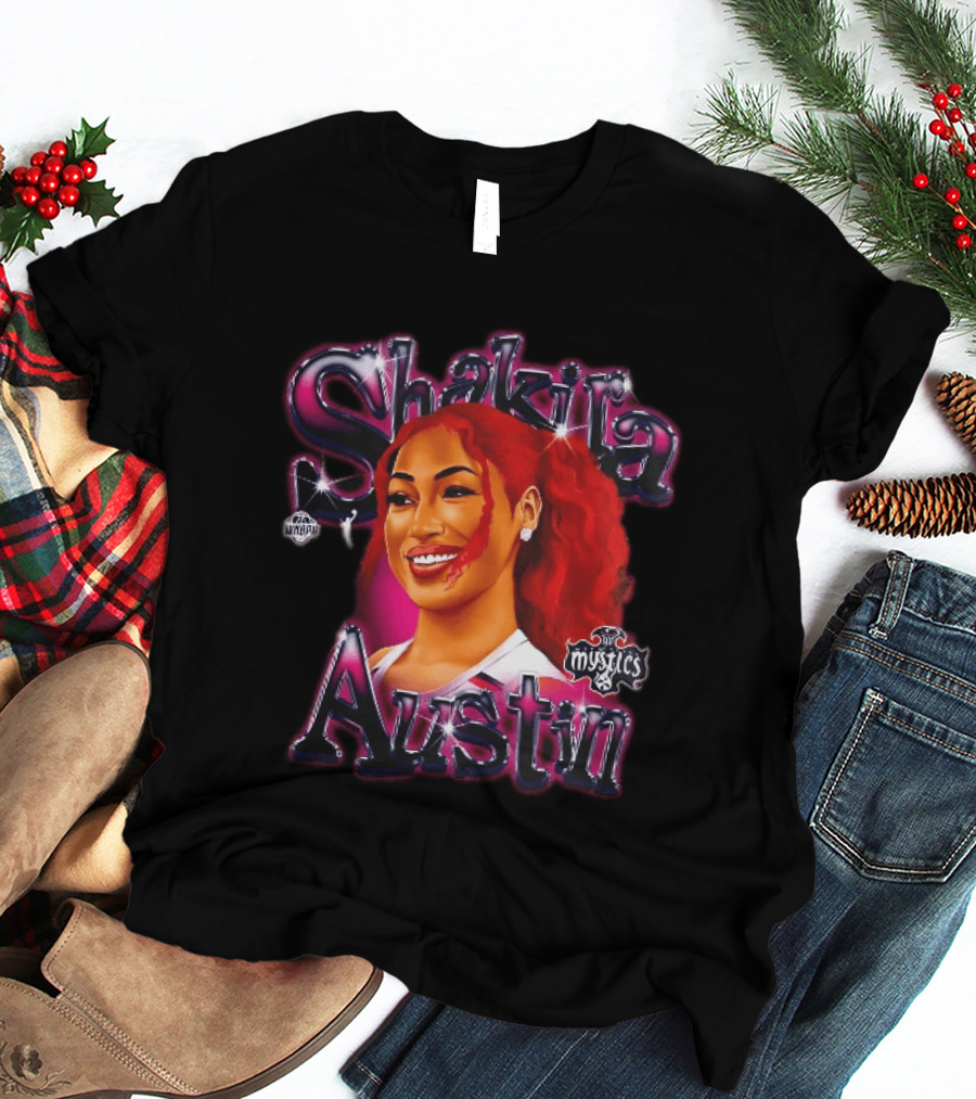 Shakira Austin Washington Mystics WNBA Red Hair T-Shirt