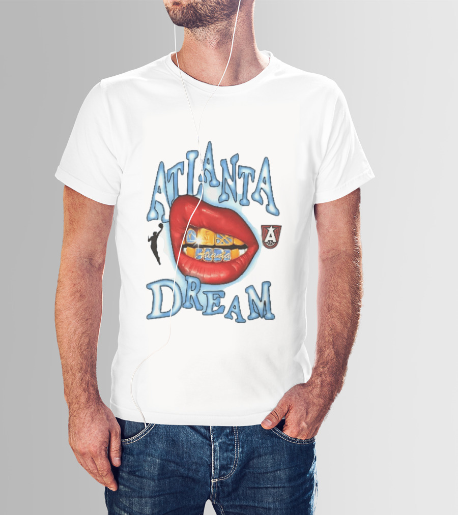 Atlanta Dream Red Lips Gold Grillz WNBA Player T-Shirt