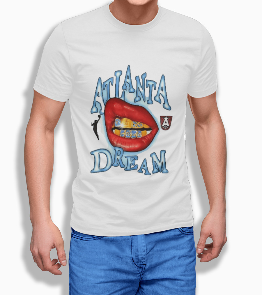 Atlanta Dream Red Lips Gold Grillz WNBA Player T-Shirt