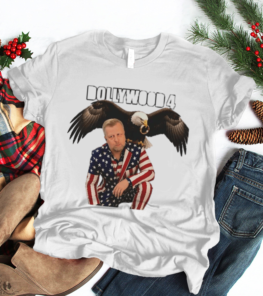 Dollywood 4 American Flag Suit Bald Eagle Ring T-Shirt