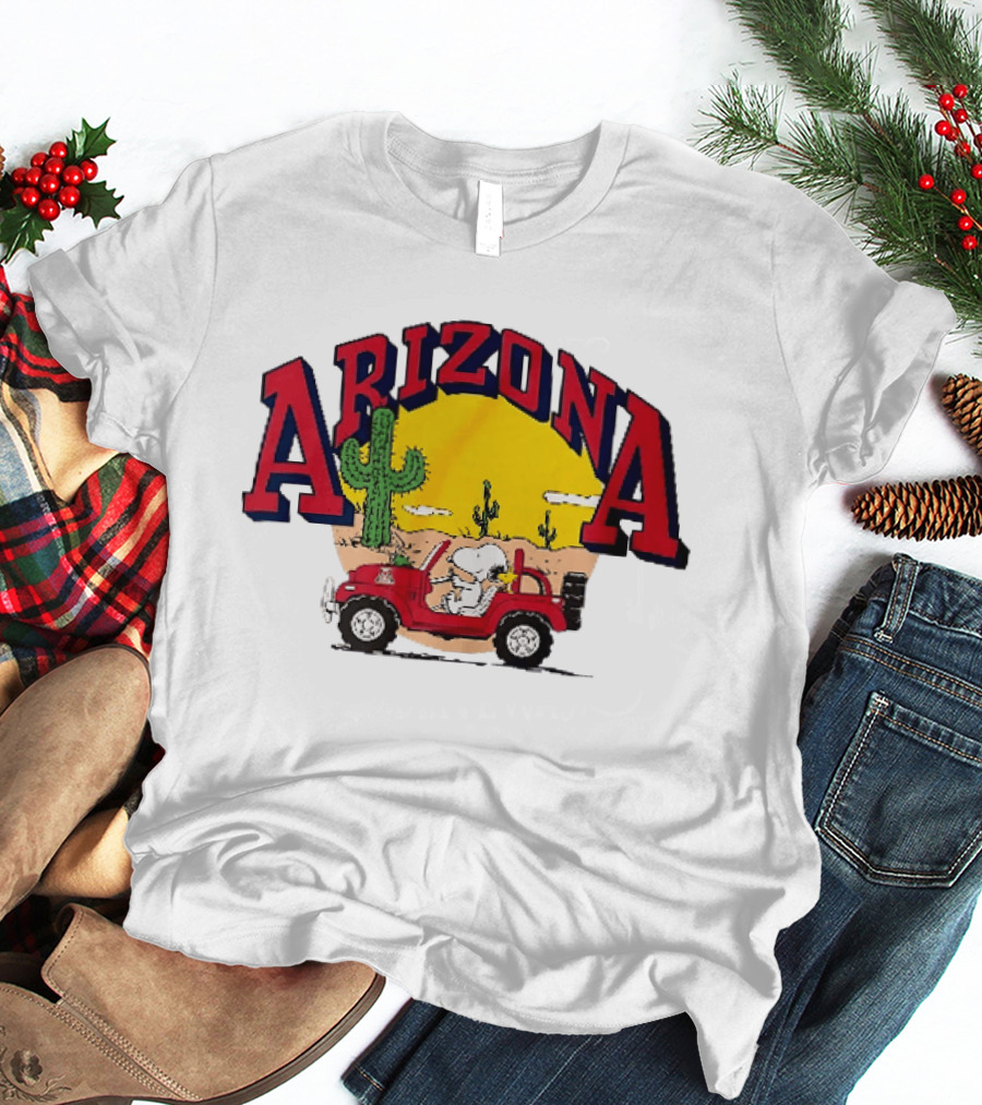 Snoopy Arizona Desert Adventure With Cactus And Red Buggy T-Shirt