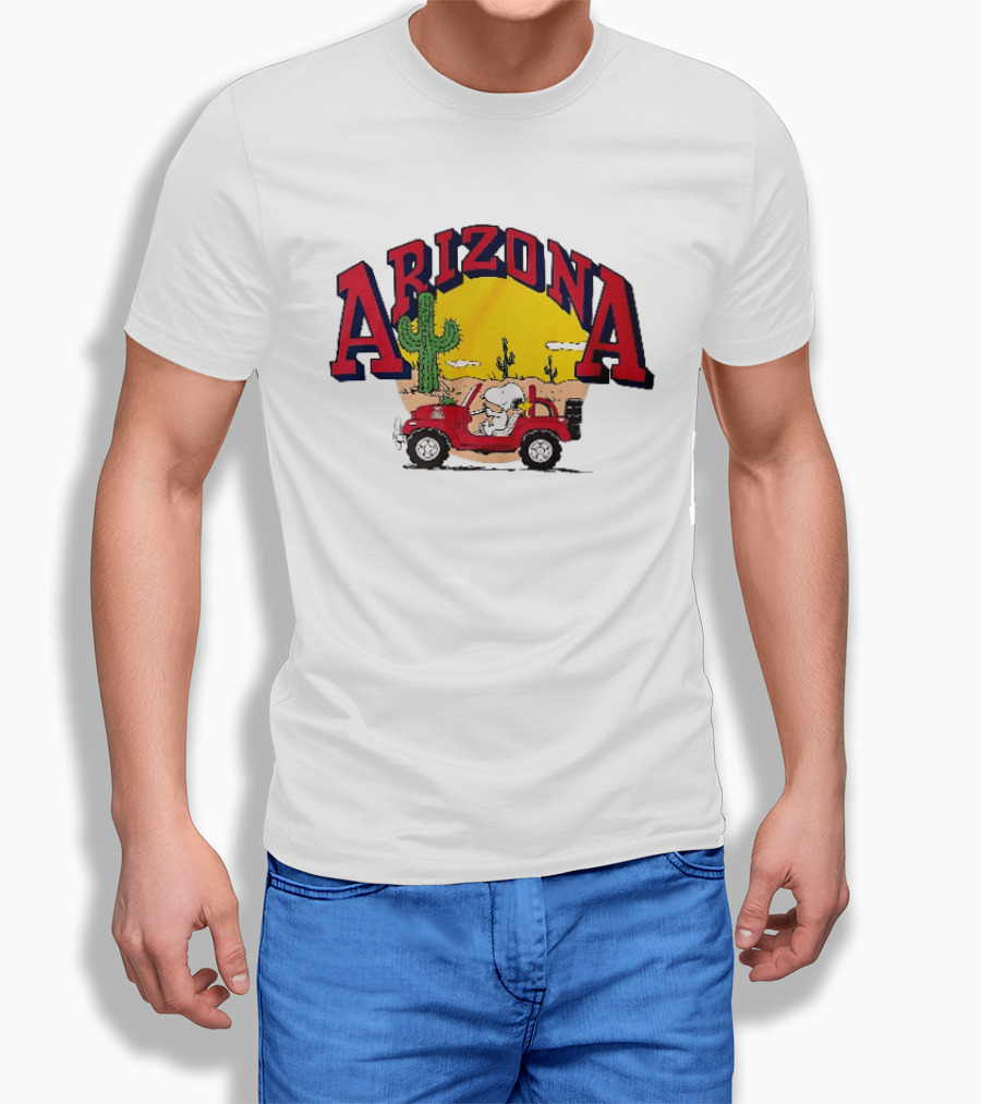 Snoopy Arizona Desert Adventure With Cactus And Red Buggy T-Shirt